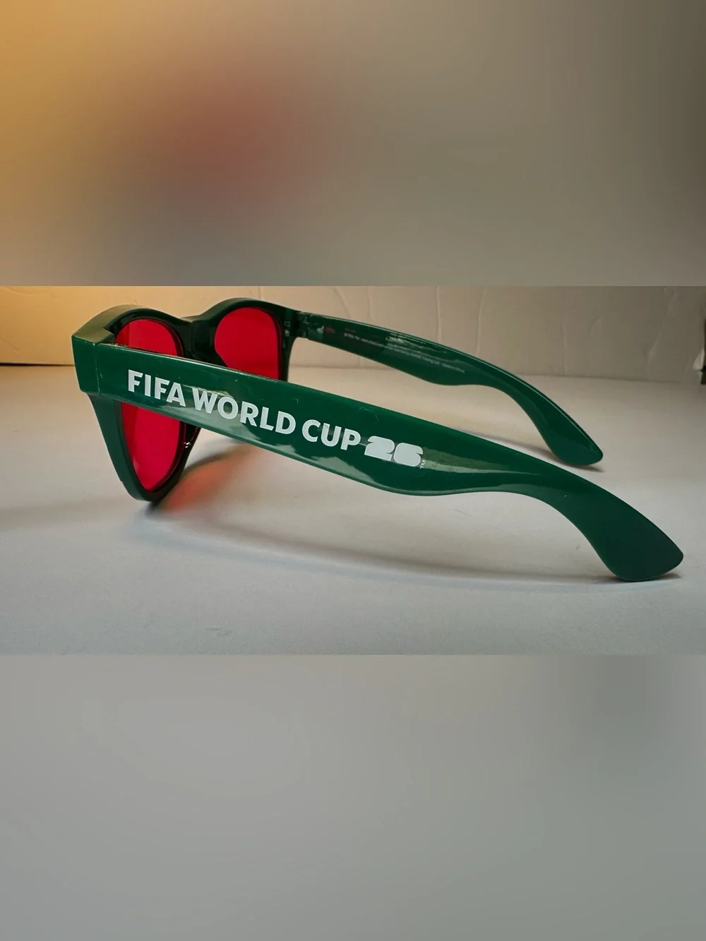 FIFA Official Mexico Green Patterned Frame Sunglasses with Red Lenses